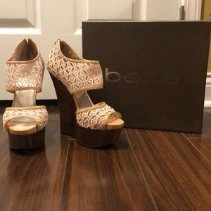 BeBe Lace Wedges